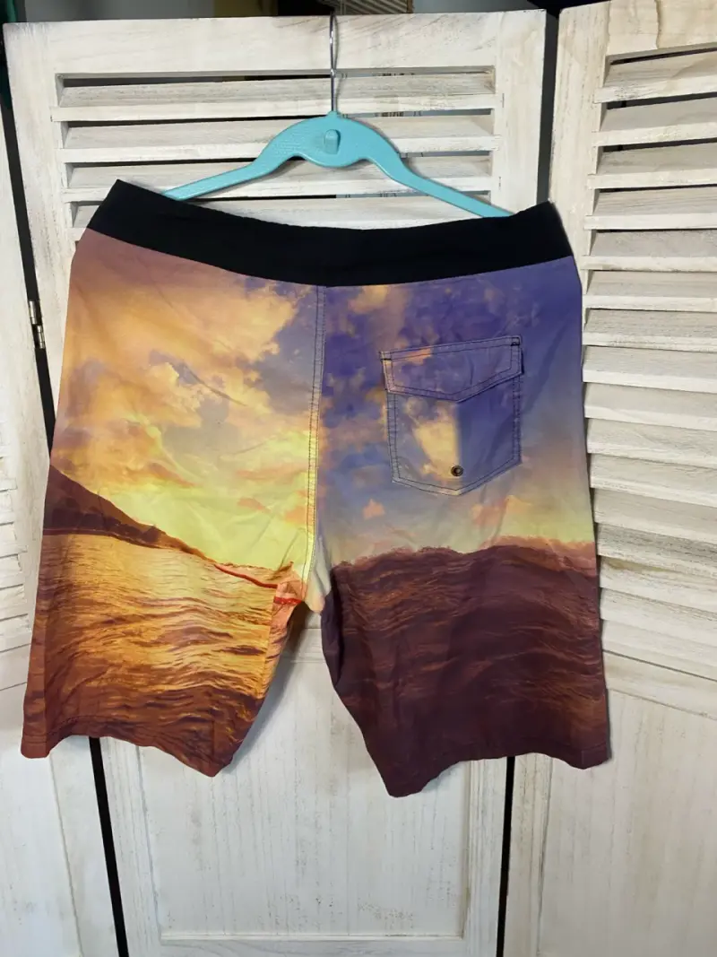 Bermudas de surf con diseño de atardecer - 2