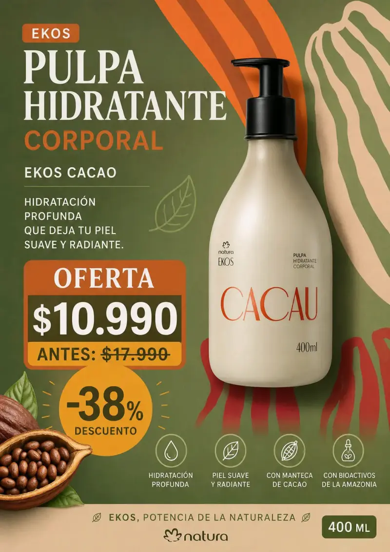 Pulpa Hidratante Corporal Natura Ekos Cacao 400ml