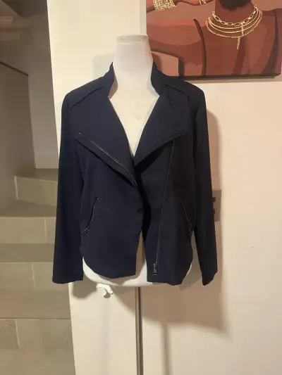 🖤Chaqueta Corta Asimétrica Azul Marino🖤 - miniatura 1