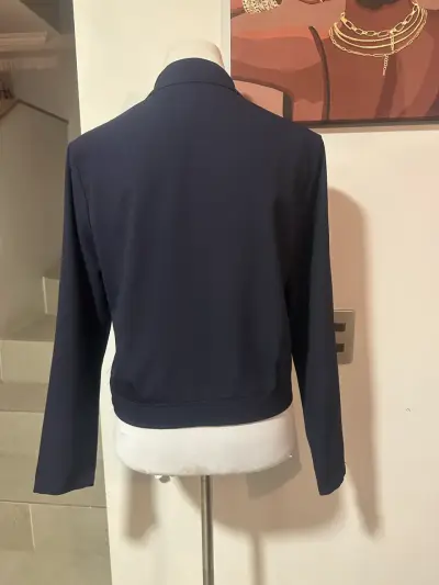 🖤Chaqueta Corta Asimétrica Azul Marino🖤 - miniatura 3