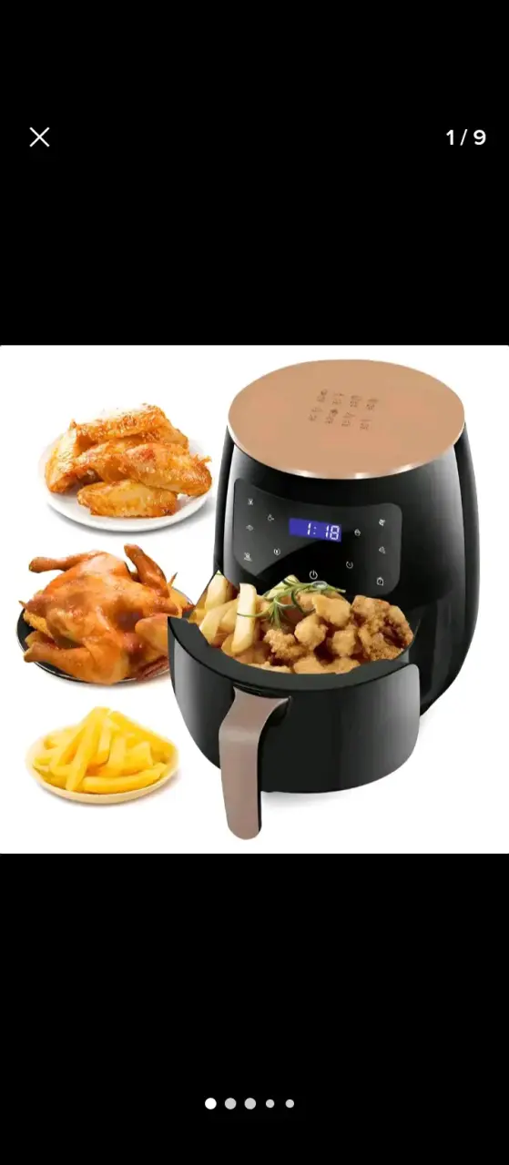 Freidora de aire digital con pantalla LED