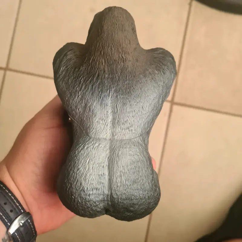 Figura decorativa de gorila espalda plateada - 1