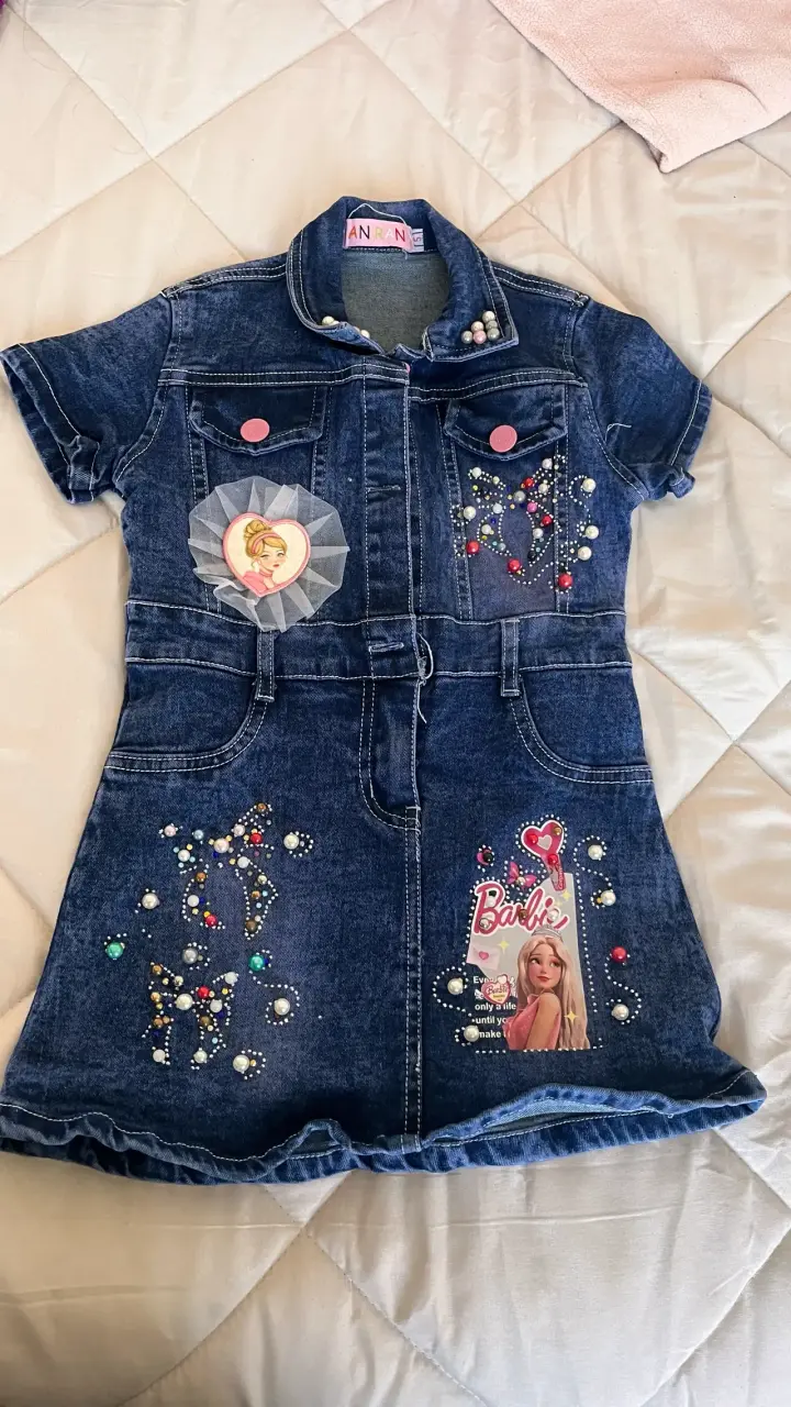 Vestido de mezclilla diseño Barbie talla 5 - 1