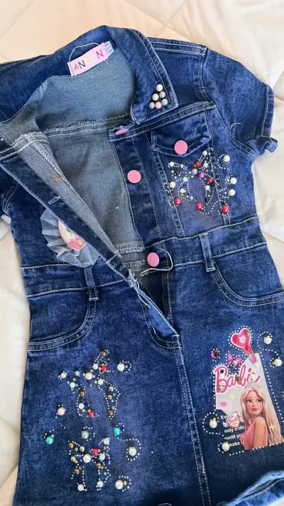 Vestido de mezclilla diseño Barbie talla 5 - miniatura 2