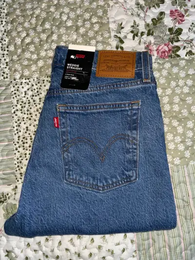 Jeans Levi's Wedgie Straight azul - miniatura 3