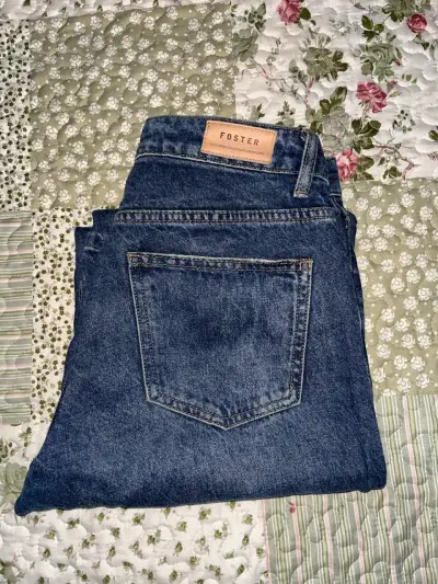 Jeans azul oscuro Foster para mujer - miniatura 3