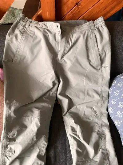 Pantalones outdoor gris claro para mujer talla L - miniatura 1