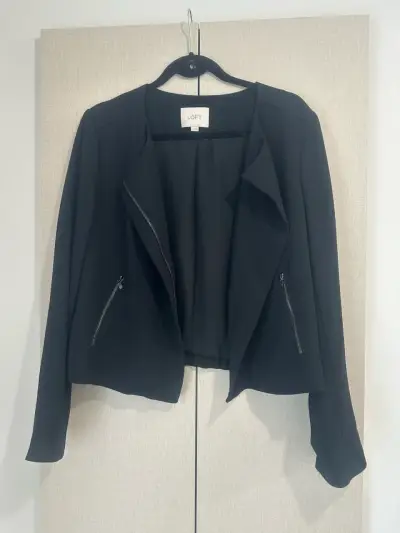 🖤 Chaqueta Ann Taylor LOFT Negra Asimétrica - miniatura 6