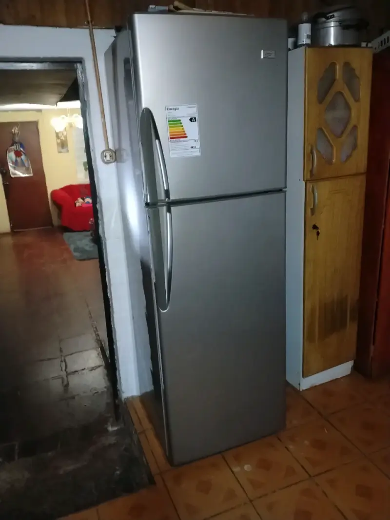 Refrigedor fenza de dos puertas plateado - 1