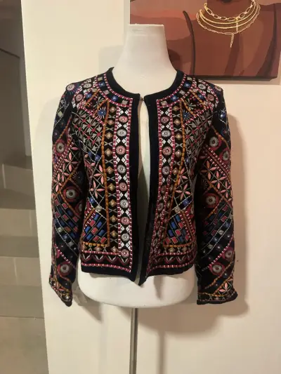 🖤Chaqueta bordada multicolor bohemia🖤 - miniatura 1