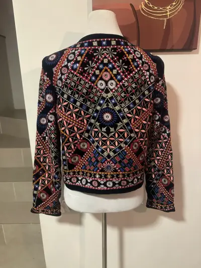 🖤Chaqueta bordada multicolor bohemia🖤 - miniatura 2