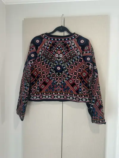 🖤Chaqueta bordada multicolor bohemia🖤 - miniatura 3