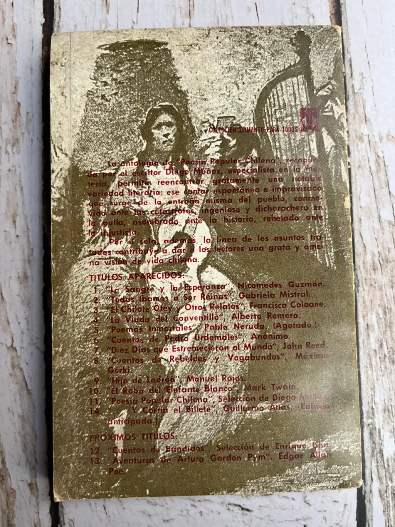 Libro Poesía Popular Chilena de Diego Muñoz - 3