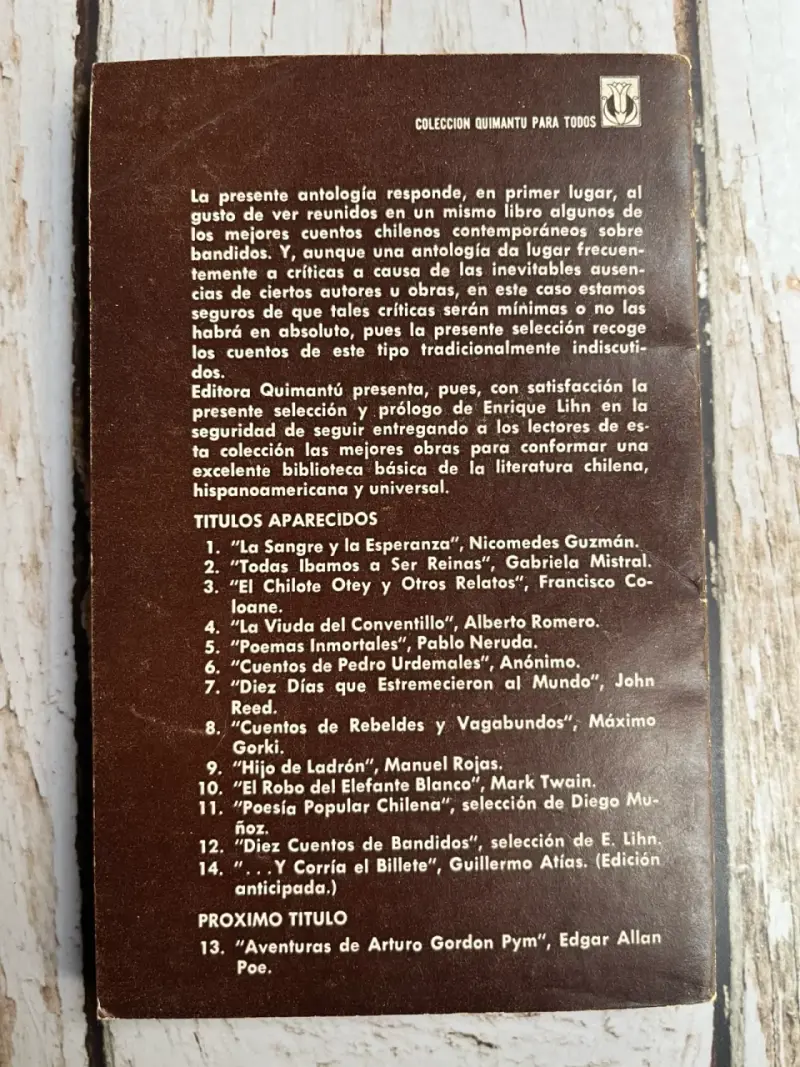 Libro 'Diez cuentos de bandidos' de Enrique Lihn - 3