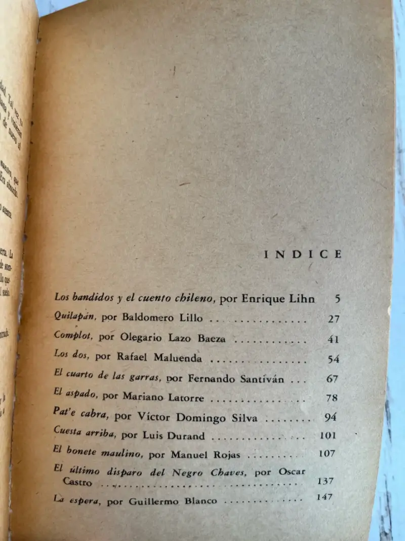 Libro 'Diez cuentos de bandidos' de Enrique Lihn - 6