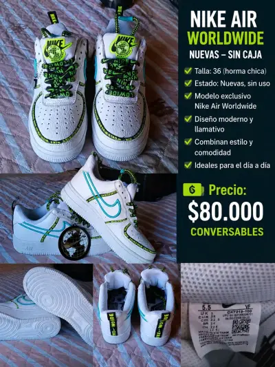 Zapatillas Nike Air Worldwide Nuevas Talla 36 - miniatura 1