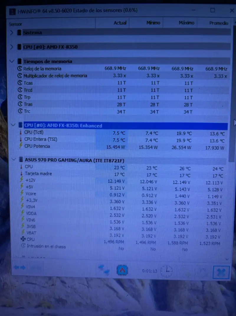 Kit placa asus 970 + FX 8350 + 12gb RAM - 4