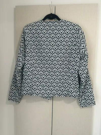 🖤Chaqueta estampada blanco y negro estilo casual🖤 - miniatura 5
