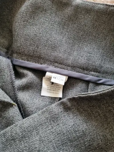 Pantalón gris de lana talla 44 - miniatura 1
