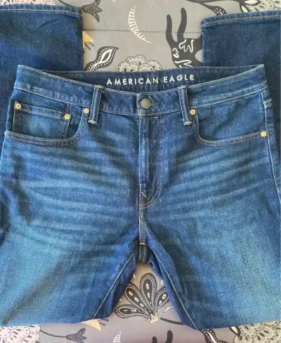 Jeans American Eagle Slim azul clásico - miniatura 1