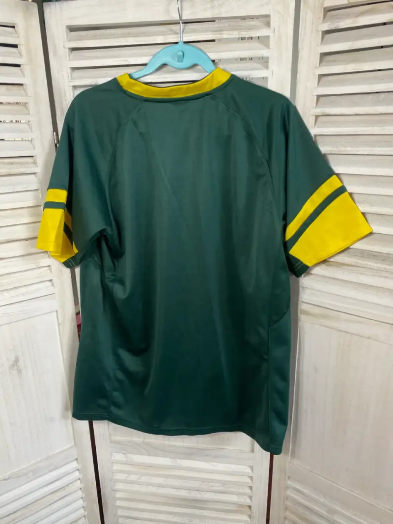 Camiseta de rugby Asics verde y amarilla - 2