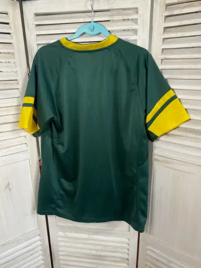 Camiseta de rugby Asics verde y amarilla - miniatura 2