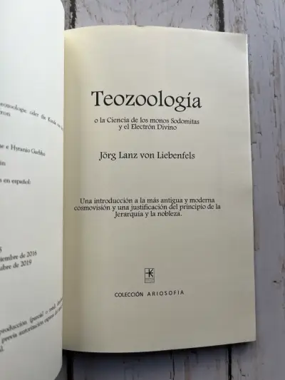 Libro 'Teozoología' de Jörg Lanz von Liebenfels - miniatura 5