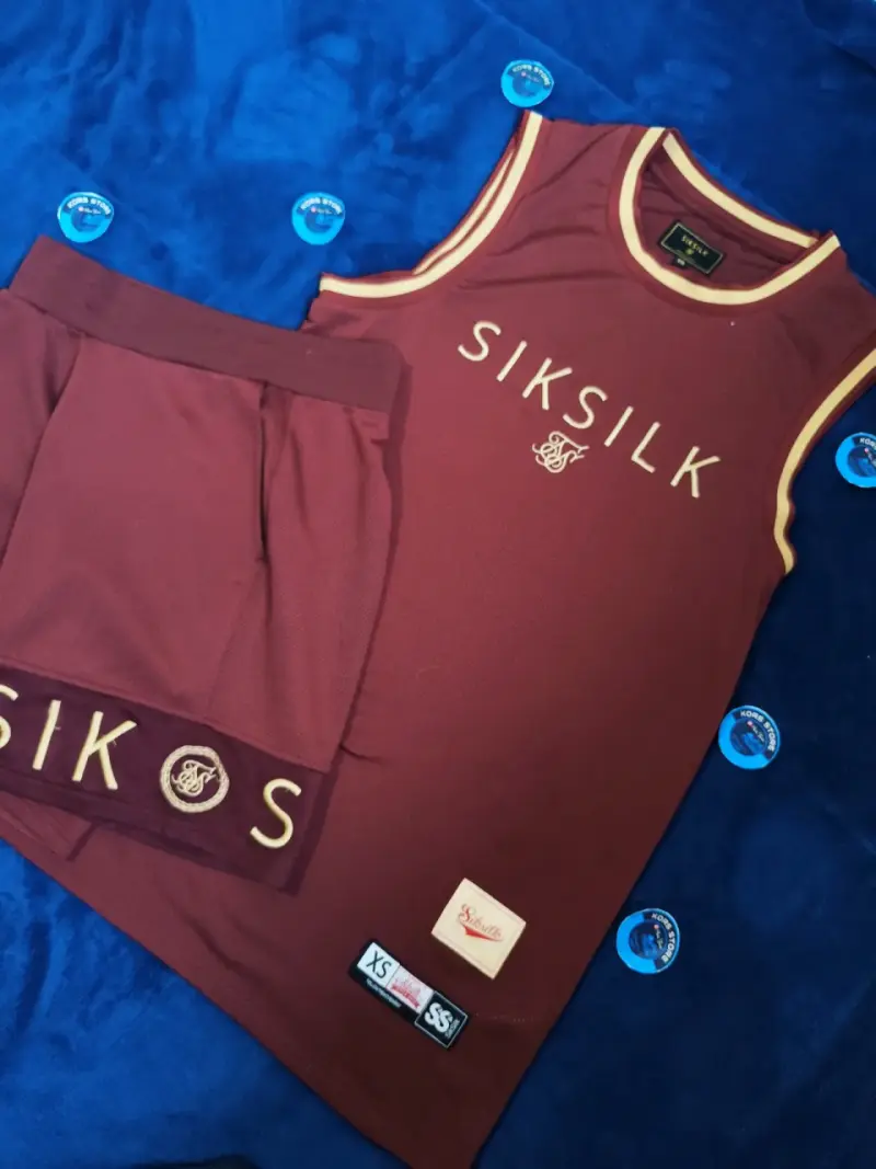 Conjunto deportivo SikSilk burdeos para hombre - 2
