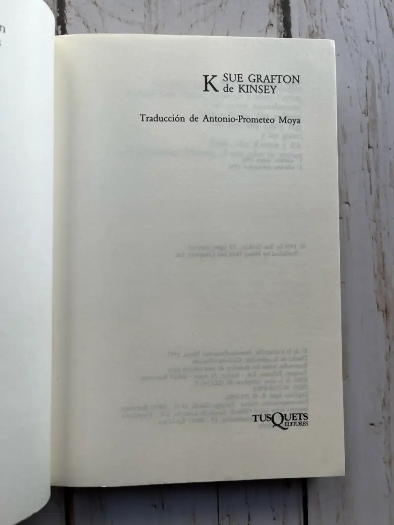 Libro 'K de Kinsey' de Sue Grafton - 4