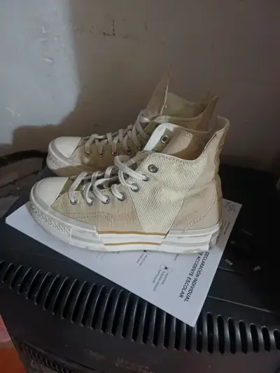Zapatillas altas beige estilo casual - miniatura 2