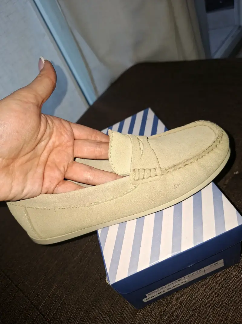 Mocasines de gamuza beige para niño - 3