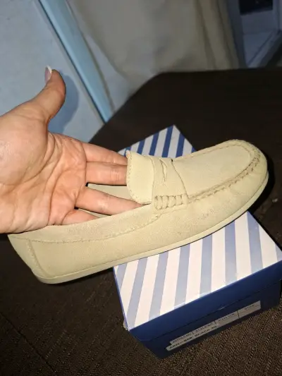 Mocasines de gamuza beige para niño - miniatura 3