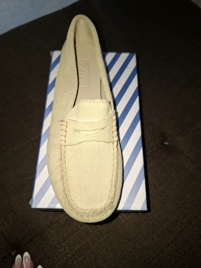 Mocasines de gamuza beige para niño - 4