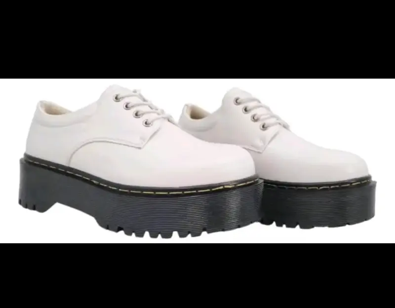 Zapatos de plataforma blancos unisex talla 39