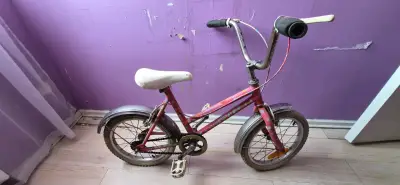 Bicicleta infantil rosada con diseño floral - miniatura 2