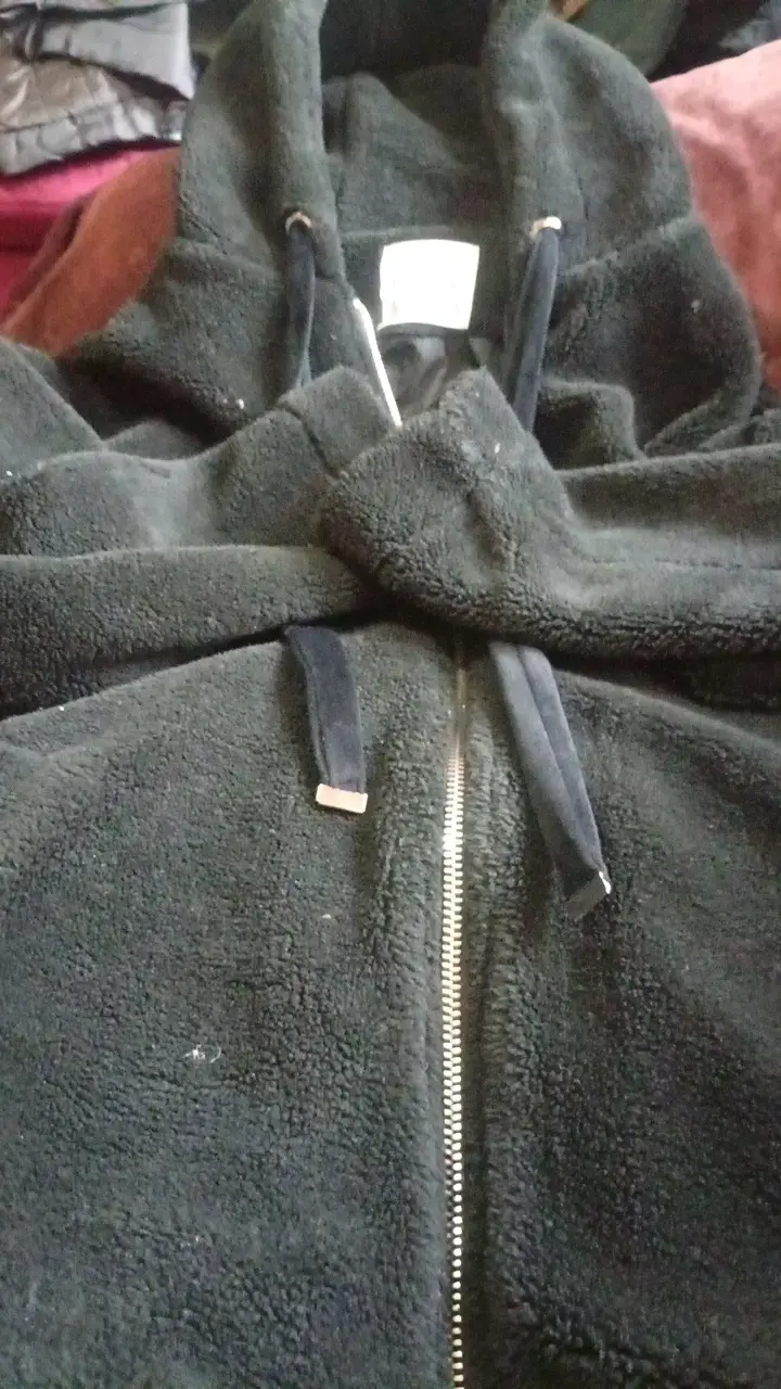 Chaqueta de lana negra con cierre - 3