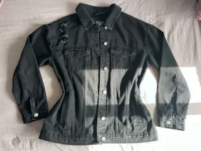 Chaqueta de mezclilla negra index - miniatura 1