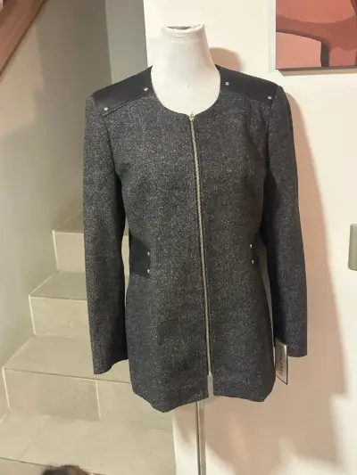 🖤Abrigo o blazer largo gris🖤 - miniatura 1