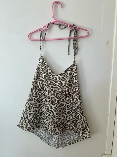 Blusa de tirantes estampado animal print - miniatura 1