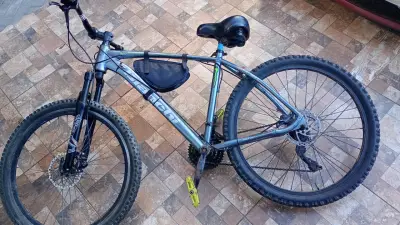 Bicicleta montaña Bianchi gris con suspensión - miniatura 1