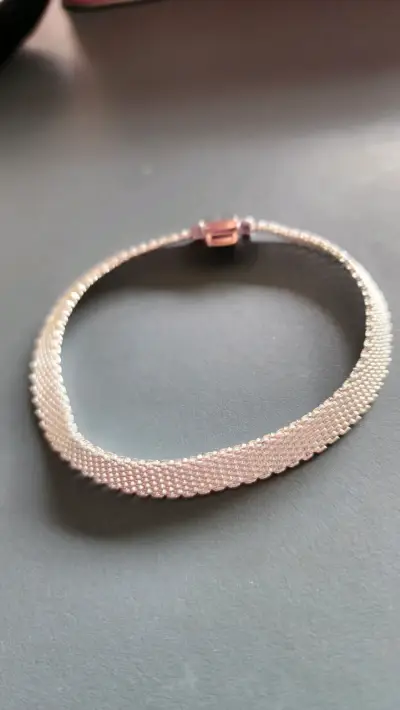 Pulsera de malla plateada Pandora - miniatura 3