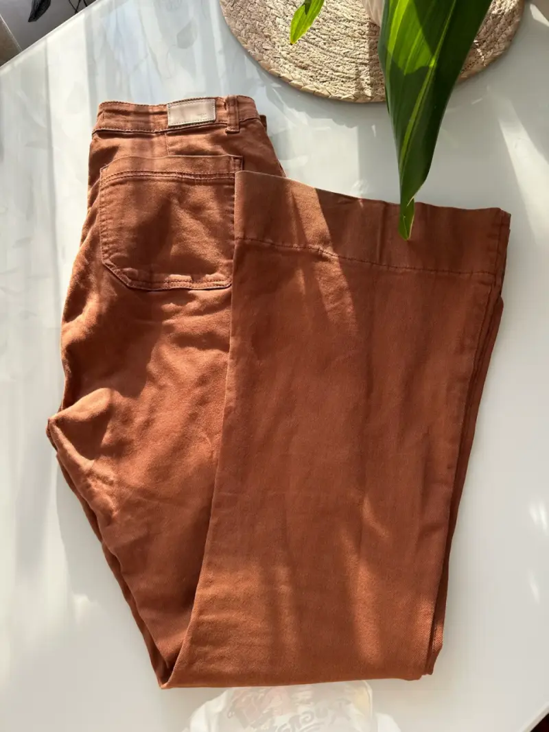 Pantalones Basement flare color terracota - 3