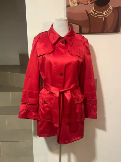 🖤Trench Coat Rojo con cinturón -Ash🖤 - miniatura 1