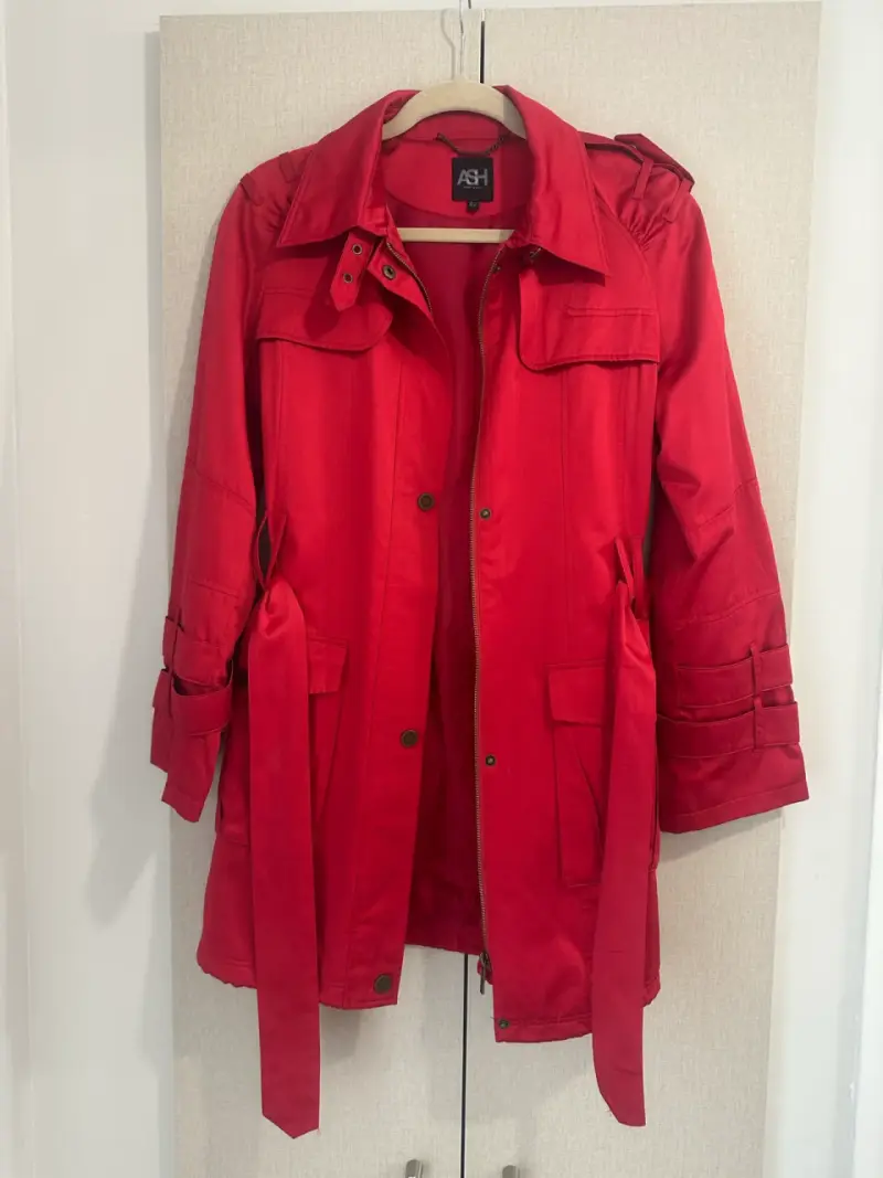 🖤Trench Coat Rojo con cinturón -Ash🖤 - 4