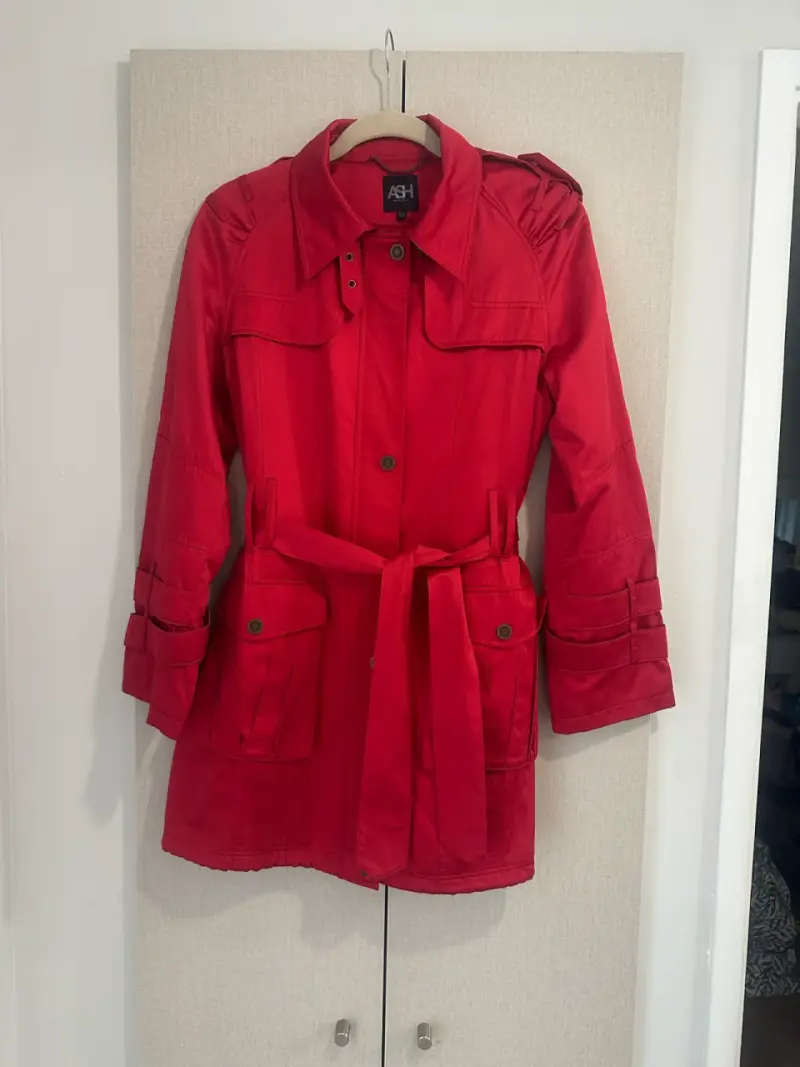 🖤Trench Coat Rojo con cinturón -Ash🖤 - 6