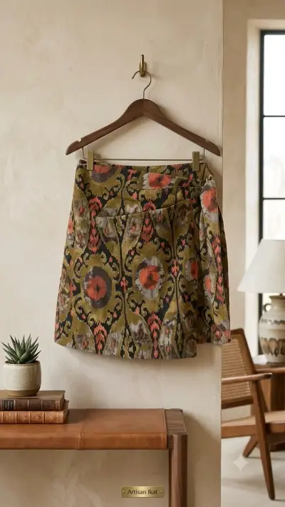 Falda corta estampado multicolor - miniatura 1