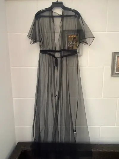 Vestido transparente negro elegante - miniatura 1
