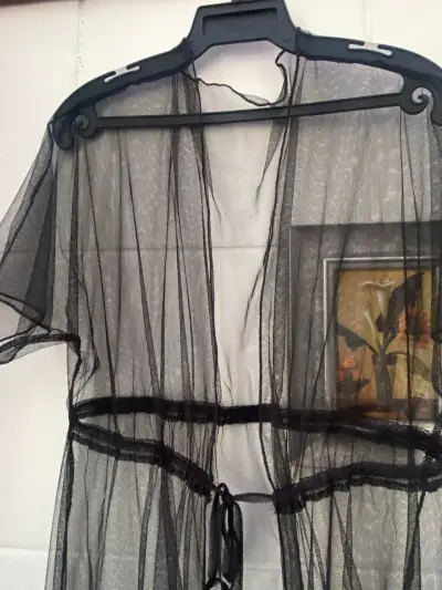 Vestido transparente negro elegante - miniatura 2
