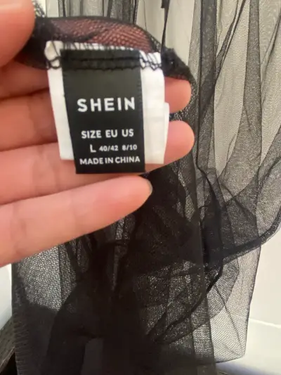 Vestido transparente negro elegante - miniatura 3