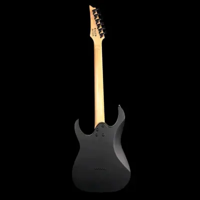 Guitarra eléctrica negra con detalles rojos - miniatura 3